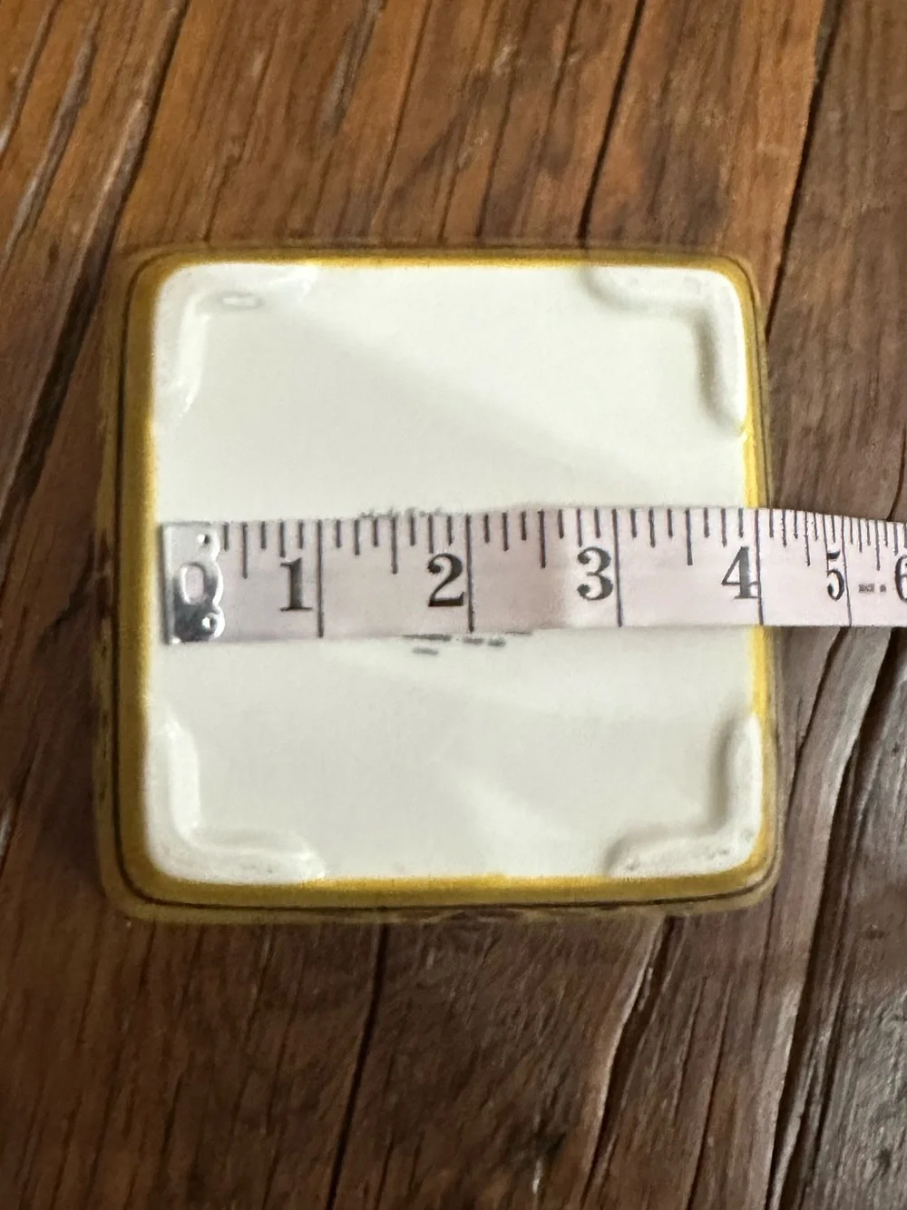Home & Garden Party Stoneware Collection Yellow Square Dish Floral